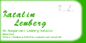 katalin lemberg business card